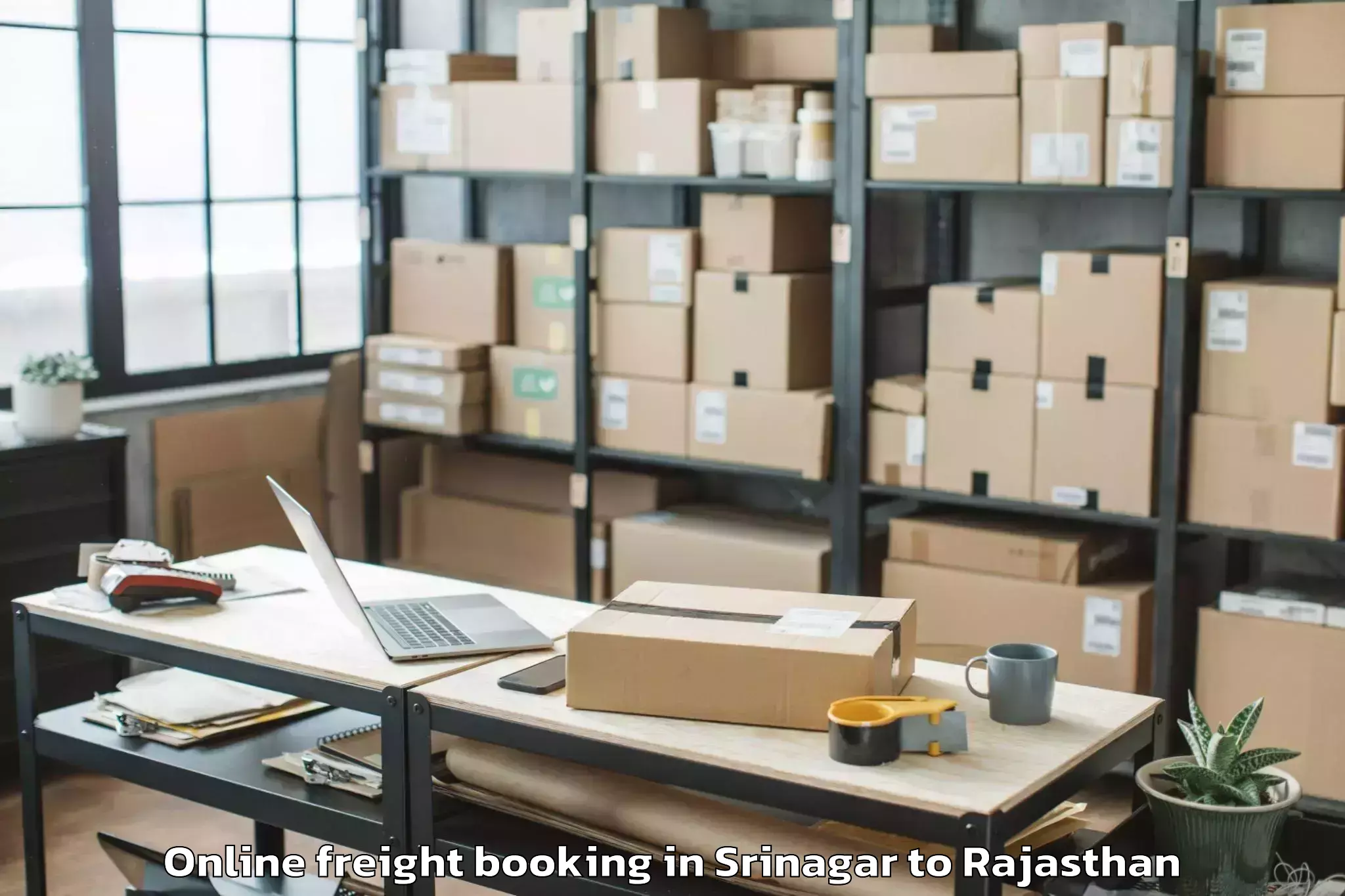 Leading Srinagar to Nokha Online Freight Booking Provider